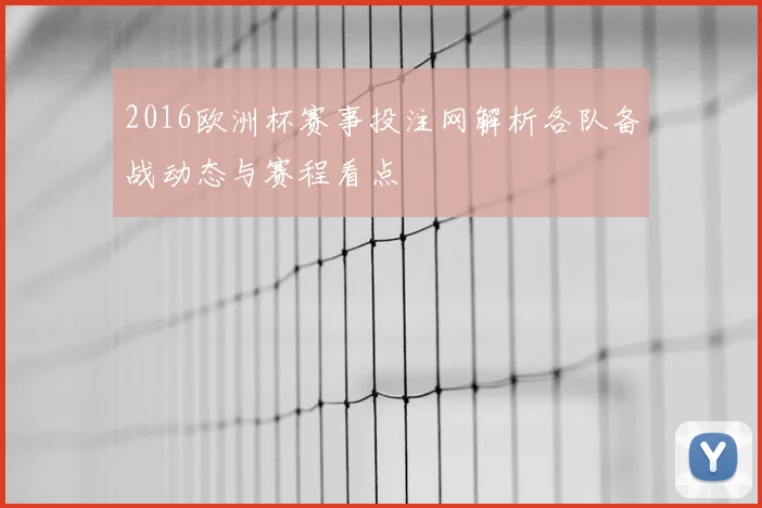 2016欧洲杯赛事投注网解析各队备战动态与赛程看点